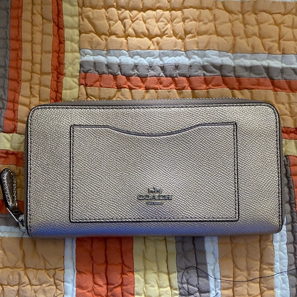 Large Coach zip around wallet